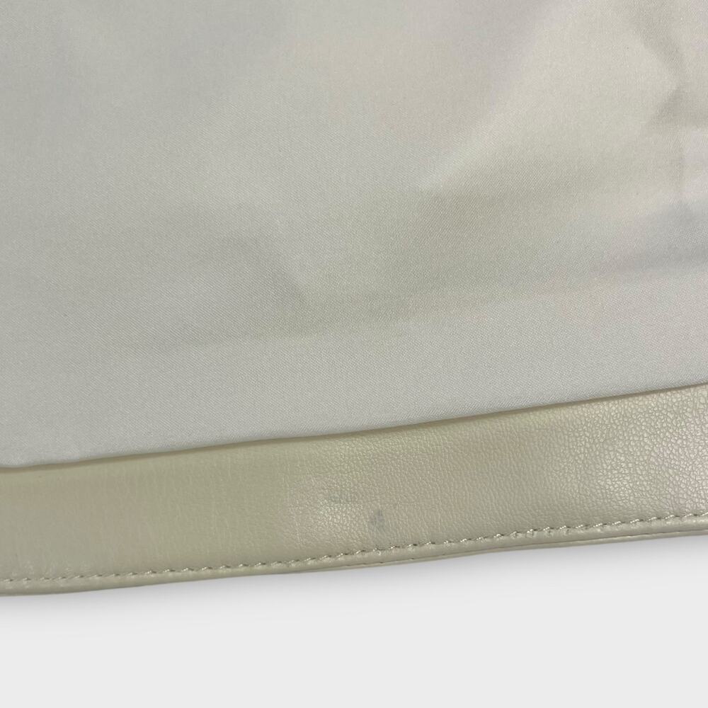 Veronica Beard Beacon Dickey Jacket Faux Leather Ecru Size 0 NWT - Picture 12 of 12